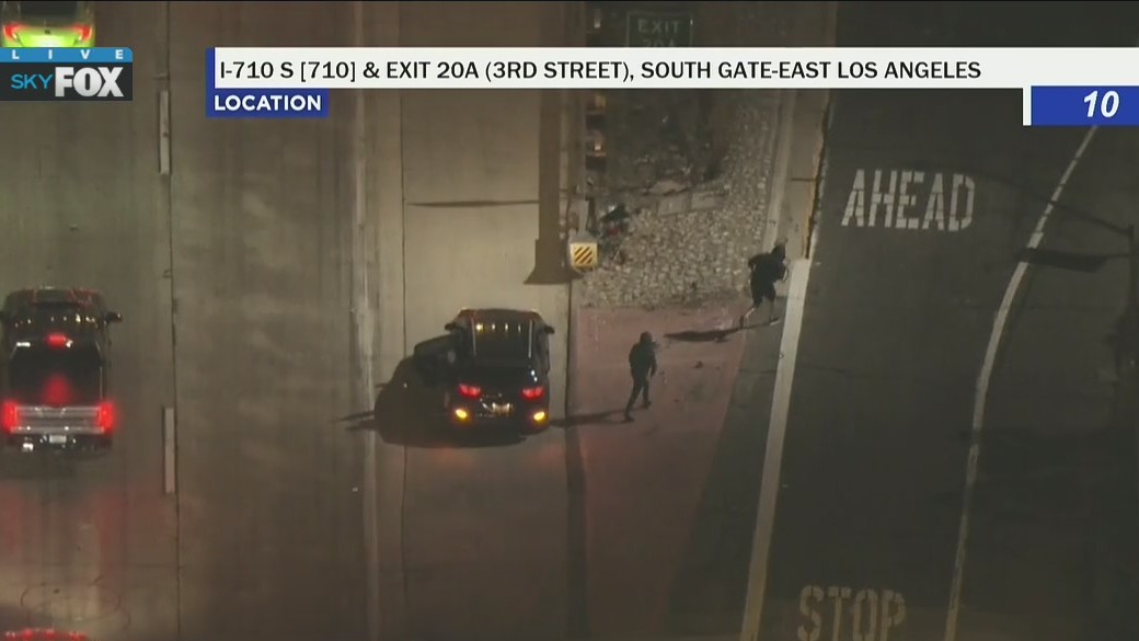 Three suspect ditch car during pursuit